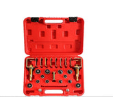 26PCS Alloy Automotive AC Leak Detector Tester Tool Kit with Connectors for Vehicle Air Conditioner Compressor and Condenser Repair in Portable Storage Case