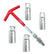 5-Piece Spark Plug Socket Set — T-Handle and 14mm/16mm/18mm/21mm Heavy-Duty Spark Plug Removal & Installation Tool Kit