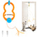ALL FOR PAWS Interactive Cat Toy for Indoor Cats, Automatic Door Hanging Toy with Moving Feather, USB Rechargeable Cat Toys for Bored Adult Cats & Kittens