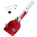 77750 Oil Filter Cutter 2-3/8''-5'' Cutting Range Oil Filter Cutting Tool with a Spare Cutting Blade Can Opener for Car Airplane Lawnmower Motorcycle Filter Use, Aluminum Alloy, Red