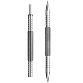 2PCS Dual Head Nail Setter and Hinge Pin Punch Set, 3/32" & 1/16" Hammerless Spring Loaded Nail Punch Tool Spring Nail Set 5000 PSI Striking Force Hinge Pin Removal Tool for Metal or Wood