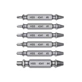 Stripped Broken Screw Remover,6 Counts Set Easy Out Bolt Extractor, Damaged Screw Extractor Set,Double Head Extraction Design Extractor Head,Household Repair Tools, Power Tool Accessories