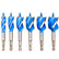 6-Piece Wood Auger Drill Bit Set (1/2" to 1-1/8"), High Carbon Steel Impact Wood Boring Bits with 1/4" Quick Change Hex Shank, Tri-Tip & 3-Flute Design for Hardwood, Softwood & Plastic