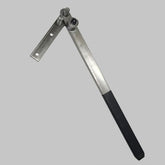 Sturdy manual wire bender machine, steel rod bending tool for workshop use, achieves 0-180° angles, universal metal wire bender for DIY projects.