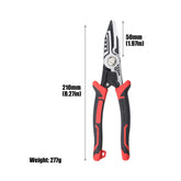 Pointed Head Wire Stripping Pliers Manual Hand Tool for Installation Work, Secure Grip Handles and Cutting Focused Use for Home Tasks Wire Stripper Pliers Hand Stripping Electrical Repair Maintenance