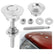 4Pcs Universal Aluminum Quick-Release Lock Latches, 1.25-Inch Diameter Silver Vehicle Fasteners for Bumper, Hood and License Plate