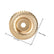 3pcs Gold Woodworking Grinding Disc Set with Flat, Beveled, and Curved Surfaces Alloy Steel Polishing Wheels for Wood Carving and Shaping with Abrasive Buffing Pads