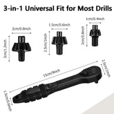 2-in-1 Ratchet Drill Chuck Key Wrench – Universal Chuck Key Replacement Tool for Drill, Compatible with Most Electric Drills and Power Tools