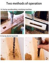 4pcs Square Hole Drill Bits for Wood, Woodworking Hole Saw Mortising Chisel Drill Bits (Size: 1/4 inch, 5/16 inch, 3/8 inch, 1/2 inch)