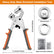 Grommet Tool Kit Eyelet Plier: Handheld Puncher Set with 500pcs 3/8 inch (10mm) Silver Grommets, Manual Eyelet Kits Press Machine for Banner