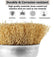 Wire Brush Wheel Cup Brush Set, 12 Pack Coarse Crimped Brass 1/4 Inch Shank Wire Wheel for Drill Attachment