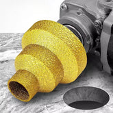 Diamond Chamfer Router Bit, M10 Thread Hole Saw Tile Reamer, Three-Stage Milling Cutter for Marble Concrete Granite Quartzite Drilling Chamfering