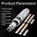 7Pcs Impact Driver Kit, 163mm Drive Manual Reversible Impact Driver, Flathead 35mm,70mm, and Phillips 35mm,70mm Bits