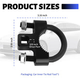 3/8" Drive Inner Tie Rod Removal Tool with U-Shaped Teeth,Anti-Slip Inner Tie Rod Tool for Quick Dismantle & Installation,Universal Ties Rods End Tools for Cars,SUVs,Trucks