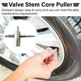 2 PCS 4-Way Tire Valve Stem Removal Tool, 4-in-1 Valve Core Removal Tool, Multifunctional Tire Valve Tool, Valve Stem Core Puller for Car Motorcycle Bicycle Tire Repair Replace