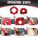 Round Corner Radius Template,Router Corner Template Set, Radius Jig with Guide Pin, R10-R50 Corner Templates, Red Aluminum