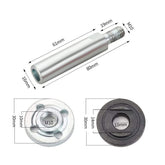 3pcs M10 Angle Grinder Extension Connecting Rod Stainless Steel Polishing Machine Adapter Lever Shank Lengthen Connecting Rod with Upper and Lower Pressure Plates for 100 Type