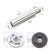 3pcs M10 Angle Grinder Extension Connecting Rod Stainless Steel Polishing Machine Adapter Lever Shank Lengthen Connecting Rod with Upper and Lower Pressure Plates for 100 Type