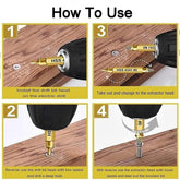 Stripped Broken Screw Remover,6 Counts Set Easy Out Bolt Extractor, Damaged Screw Extractor Set,Double Head Extraction Design Extractor Head,Household Repair Tools, Power Tool Accessories