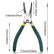 Generic 4Pcs Snap Ring Pliers Straight Bent 7" with Case Spring Loaded Ring Remover