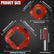Round Corner Radius Template,Router Corner Template Set, Radius Jig with Guide Pin, R10-R50 Corner Templates, Red Aluminum