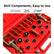 26PCS Alloy Automotive AC Leak Detector Tester Tool Kit with Connectors for Vehicle Air Conditioner Compressor and Condenser Repair in Portable Storage Case