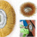 Wire Brush Wheel Cup Brush Set, 12 Pack Coarse Crimped Brass 1/4 Inch Shank Wire Wheel for Drill Attachment