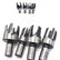 8Pcs Wood Plug Cutter Drill Bit Set, High Carbon Steel Titanium Coated Woodworking Chamfer Drill Bits Straight and Tapered Taper 6mm/ 10mm/ 13mm/ 16mm Woodworking Tool Set