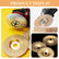 3pcs Gold Woodworking Grinding Disc Set with Flat, Beveled, and Curved Surfaces Alloy Steel Polishing Wheels for Wood Carving and Shaping with Abrasive Buffing Pads