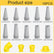 Caulking Nozzle Set, PP 15 Piece Integrated Rubber Tool Durable Sausage Accessory Easy Finisher Strong Construction, for Bathroom, Kitchen, Window, Repair Work