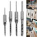 4pcs Square Hole Drill Bits for Wood, Woodworking Hole Saw Mortising Chisel Drill Bits (Size: 1/4 inch, 5/16 inch, 3/8 inch, 1/2 inch)