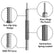 2PCS Dual Head Nail Setter and Hinge Pin Punch Set, 3/32" & 1/16" Hammerless Spring Loaded Nail Punch Tool Spring Nail Set 5000 PSI Striking Force Hinge Pin Removal Tool for Metal or Wood