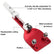 77750 Oil Filter Cutter 2-3/8''-5'' Cutting Range Oil Filter Cutting Tool with a Spare Cutting Blade Can Opener for Car Airplane Lawnmower Motorcycle Filter Use, Aluminum Alloy, Red