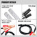 12V Car Fuel Injector Flush Cleaner Adapter Kit, Car Diesel Gas Injector Nozzles Adapter DIY Cleaning Tool Set with Test Lead for Fuel Pump Pressure Test, Universal for Fuel Injector Tester