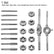 20pcs Metric Tap and Die Set M3-M12 Rethreading Tapping Tool Kit Screw Thread Taps Dies Wrench Handle Stock Holder with Storage Case for Male & Female Threading