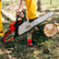 Portable Chainsaw Bar Support Guide Tool, Iron, Red, Secure Fixation Universal Chain Sharpener Guide, Stable Setup, Portable Convenience, Versatile Use