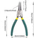 Generic 4Pcs Snap Ring Pliers Straight Bent 7" with Case Spring Loaded Ring Remover
