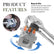 Cube Brake Caliper Compression Tool,Steel Brake Caliper Tool Car Rear Disc Brake Piston Tool,Universal Car Accessories Brake Piston Tool Adaptor Fits 3/8" Square Driver