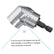 2pcs 105 Degree Right Angle Drill Extension Shank Electric Corner Screwdriver Adapter Bending Batch