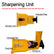 Portable Teeth Chainsaw Sharpener, Proprietary Bar-Mount Chain Saw Fast Sharpening Tool, Fit for 14/16/18/20 Inches Two Holes Chain Saw Bar
