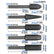 5PCS Woodworking Twist Drill Bits 6mm Shank Non-Slip Fast Grinding Speed for Wood Carving & Metalwork Tools