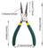 Generic 4Pcs Snap Ring Pliers Straight Bent 7" with Case Spring Loaded Ring Remover