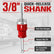 Hole Saw Arbor, 3/8 Quick Release Shank, 5/8-18 UNF and M16 | Dual adapters fit 1-3/8 to 7-7/8 in bi-metal hole saws, with quick release, slug ejection and attached pilot bit