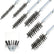 6 Pcs Stainless Steel Bore Brush Set with 1/4" Hex Shank Twisted Wire Bristles, Different Sizes (8, 10, 12, 15, 17, 19mm) for Rust and Tube Cleaning