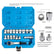 17 Piece Chrome Vanadium Pass Through Socket Set with Reversible Ratchet and Extension Bar Suitable for Tightening Nuts on Threaded Rods