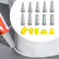 Caulking Nozzle Set, PP 15 Piece Integrated Rubber Tool Durable Sausage Accessory Easy Finisher Strong Construction, for Bathroom, Kitchen, Window, Repair Work