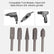5PCS Woodworking Twist Drill Bits 6mm Shank Non-Slip Fast Grinding Speed for Wood Carving & Metalwork Tools
