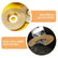 3pcs Gold Woodworking Grinding Disc Set with Flat, Beveled, and Curved Surfaces Alloy Steel Polishing Wheels for Wood Carving and Shaping with Abrasive Buffing Pads