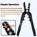 Manual Copper Tube Rounding Pliers / Flattened Tube Repair Tool — 6-Hole Multifunctional Rounding Tool, Suitable for 1/4", 3/8", 1/2", 5/8", 3/4", and 7/8" Copper, Aluminum, and Thin-Walled Iron Tubes