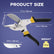 Angle Miter Shears 45-135 Degree Adjustable Cutter | For Wood Trim, PVC, Plastic, Vinyl, Quarter Round, Trunking, Without Replacement Blade